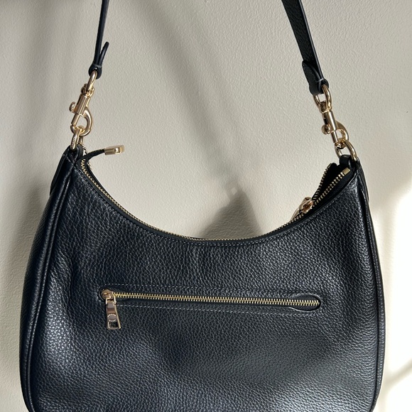 Coach Teri Hobo Black Leather Shoulder Bag - Picture 7 of 8